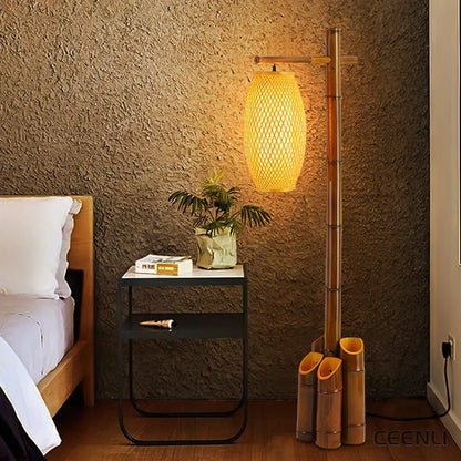 Zen Bamboo Tube Floor Lamp Floor lamp
