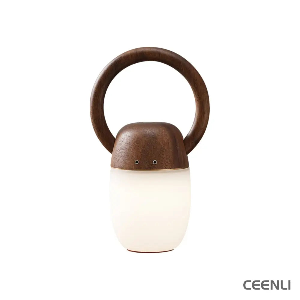Zen Buddha Table Lamp ∅ 7.9″ x H 13.4″ / Dia 20cm x H 34cm / Walnut color / Warm Light Table lamp